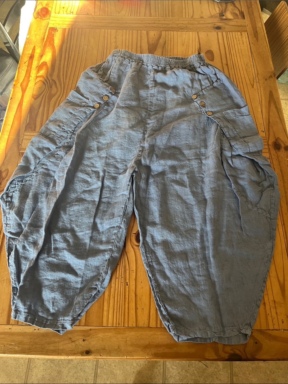 Meo Meli Two pocket barrel Italian 100% linen pants
